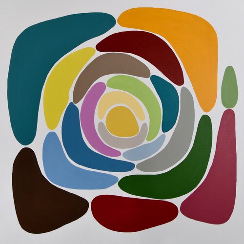 Flower formation #4 van Astrid Stoeppel, Schilderij te koop op Singulart