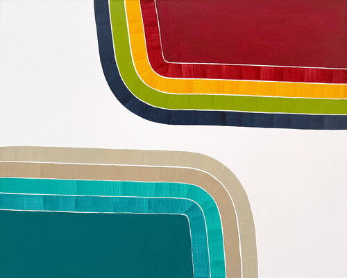 Fields and Curves #2 van Astrid Stoeppel, Schilderij te koop op Singulart