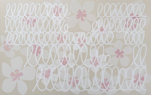 It is written in the almond blossom! by Astrid Stoeppel, Painting for Sale on Singulart