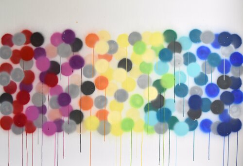 Spraydots #4 di Astrid Stoeppel, Pittura in vendita su Singulart