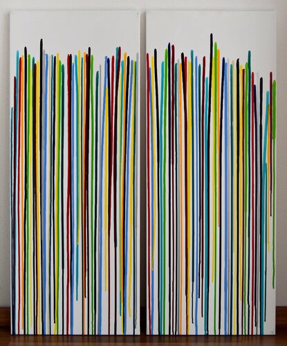 Colo rato! (diptych, 2 pieces, each 100x40cm) van Astrid Stoeppel, Schilderij te koop op Singulart