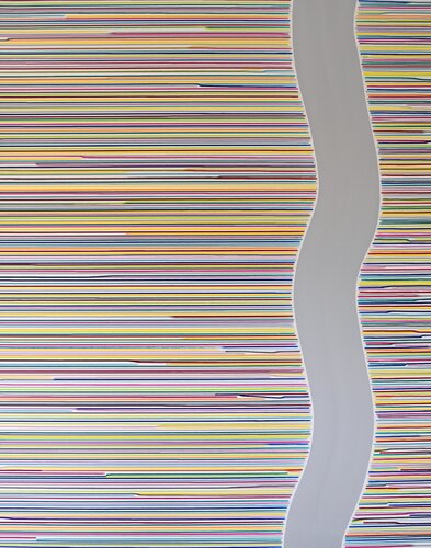 Wavy lines #2 van Astrid Stoeppel, Schilderij te koop op Singulart