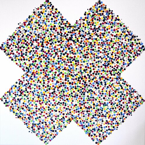 Lacy cross! di Astrid Stoeppel, Pittura in vendita su Singulart