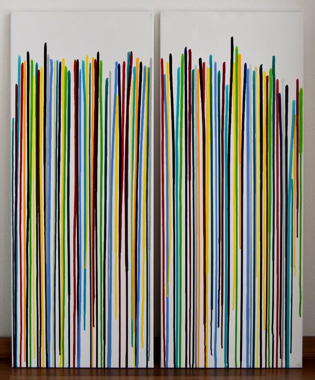 Colo rato! (diptych, 2 pieces, each 100x40cm) Astrid Stoeppel