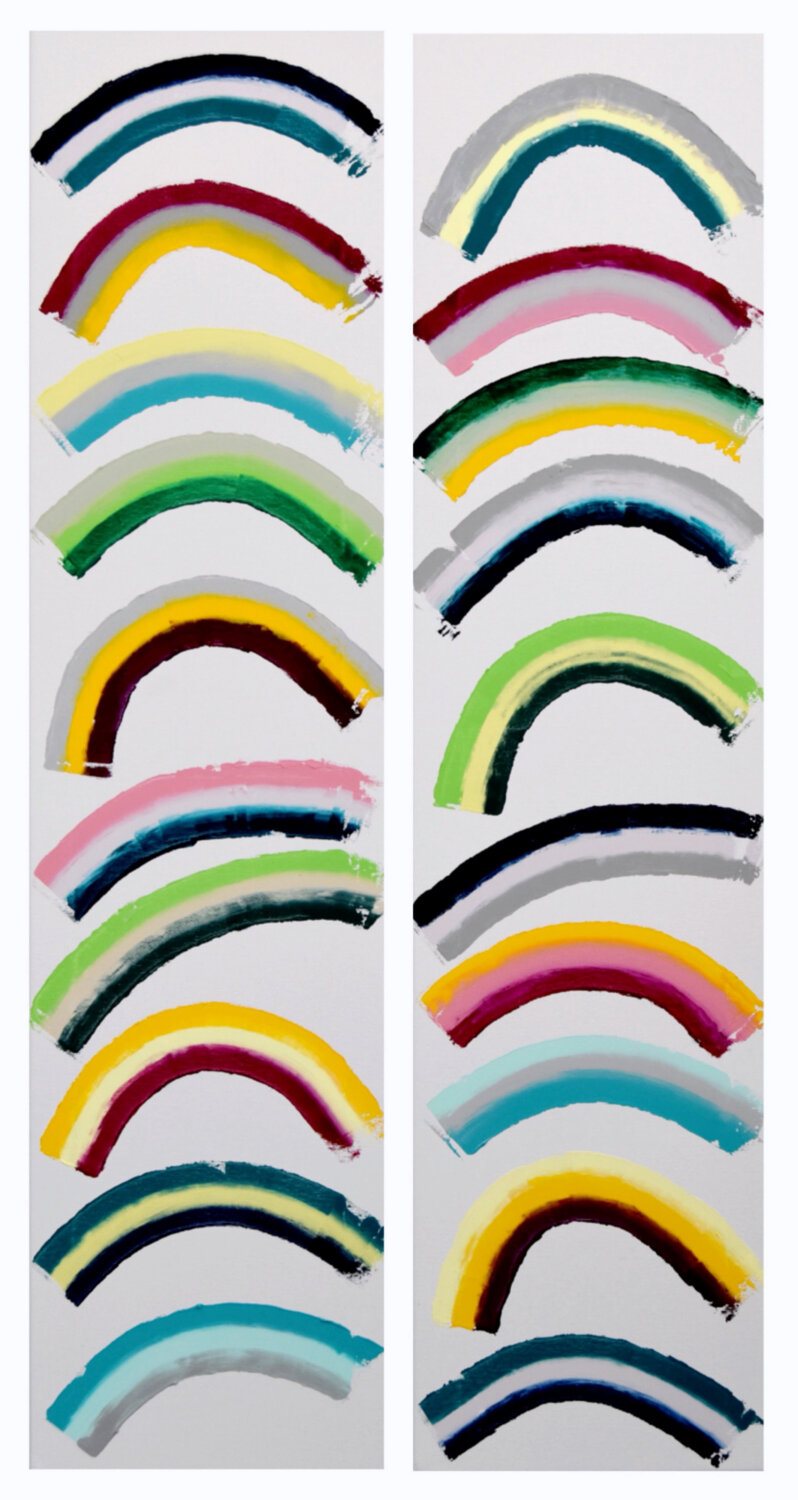 Curves #2 diptych (2 pieces, each 30x120cm) Astrid Stoeppel