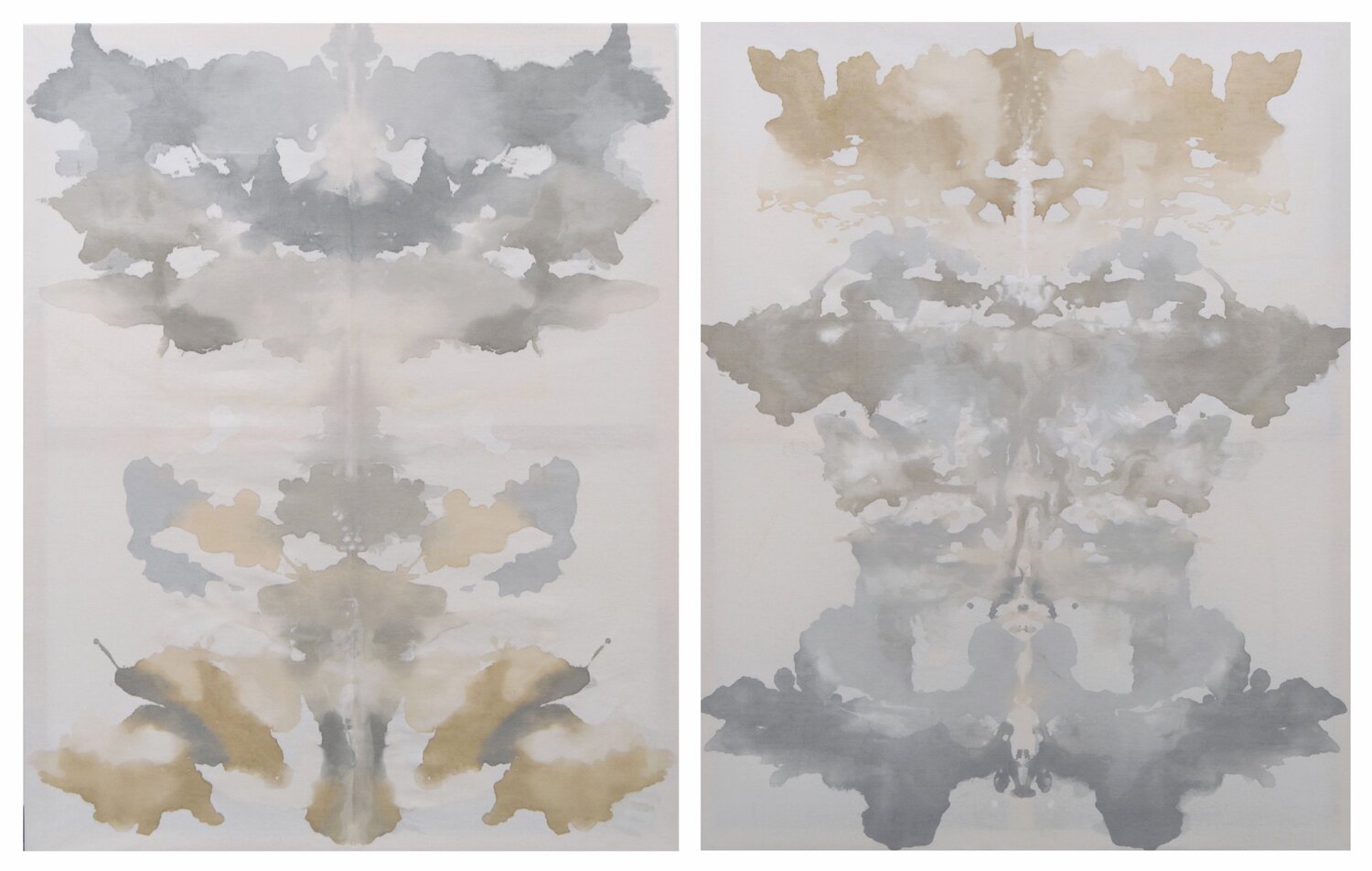 Neutral Mirroring! diptych Astrid Stoeppel