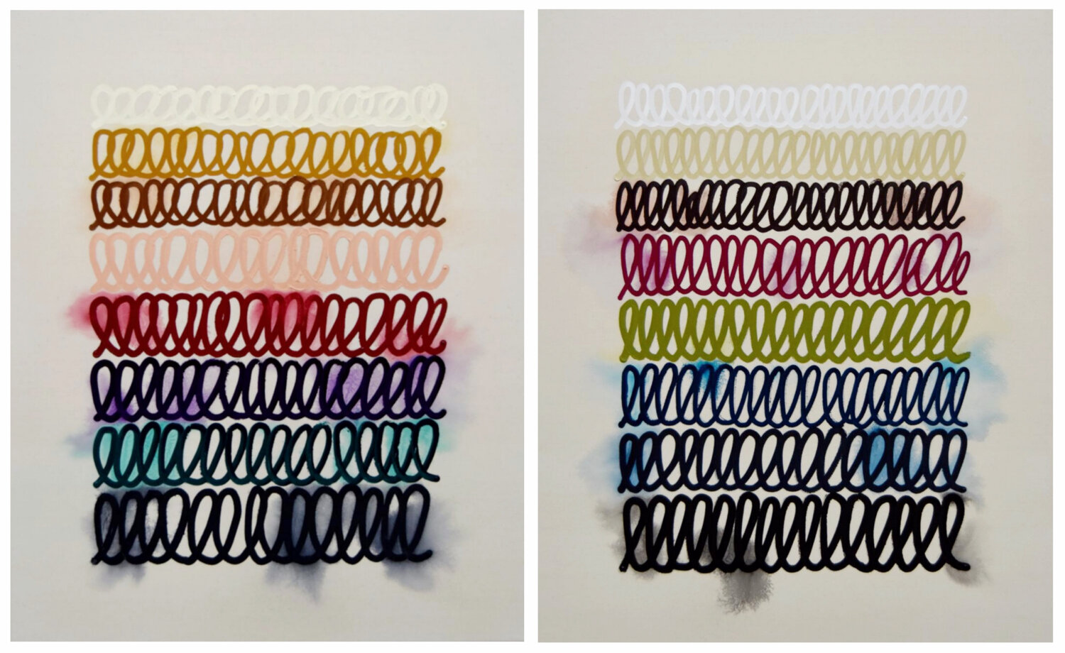 Script #7, 8 diptych (2 panels, each 100x80cm) Astrid Stoeppel Peinture originale à vendre