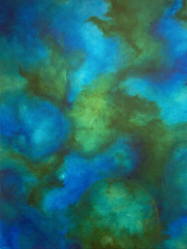 Water Dwelling iv van Anne Cherubim, Schilderij te koop op Singulart