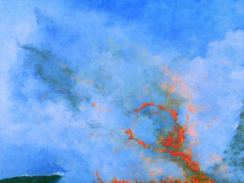When Pele Sings van Anne Cherubim, Schilderij te koop op Singulart