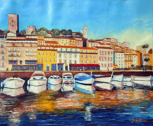 Cannes by Gyslaine Pachet Micheneau, 회화 for Sale on Singulart