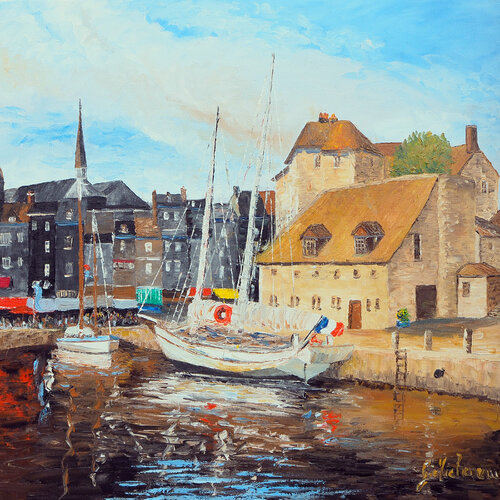 Bassin de Honfleur von Gyslaine Pachet Micheneau, Malerei kaufen auf Singulart