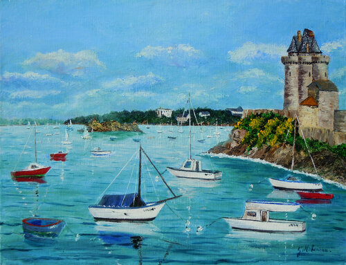 Marée Haute- Tour Solidor à Saint Malo Gyslaine Pachet Micheneau