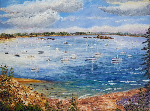 Saint Malo- Huile sur toile von Gyslaine Pachet Micheneau, Malerei kaufen auf Singulart