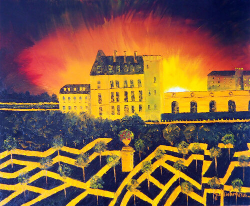 La nuit des 1000 feux von Gyslaine Pachet Micheneau, Malerei kaufen auf Singulart