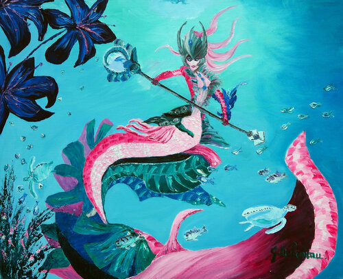 Fonds marins di Gyslaine Pachet Micheneau, Pittura in vendita su Singulart