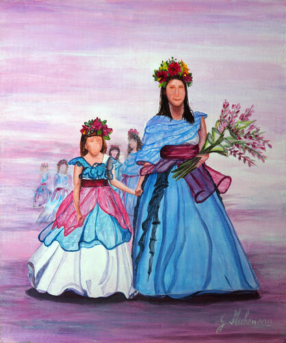 Cortège van Gyslaine Pachet Micheneau, Schilderij te koop op Singulart