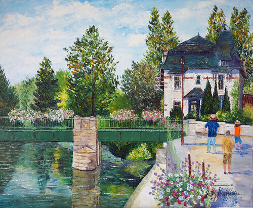 Maison dans le marais par Gyslaine Pachet Micheneau, Peinture en vente sur Singulart