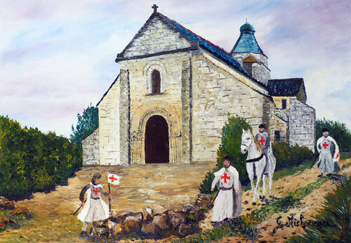 Chemin du retour -Huile au couteau by Gyslaine Pachet Micheneau, 油畫 for Sale on Singulart