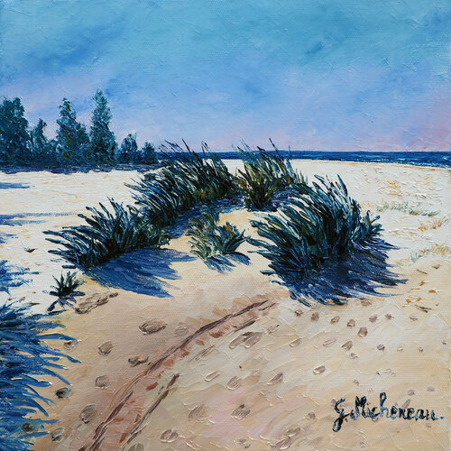 Pas à pas- Huile au couteau di Gyslaine Pachet Micheneau, Pittura in vendita su Singulart