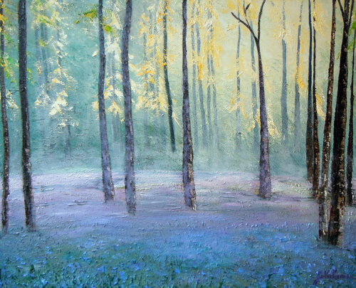 Forêt- Huile au couteau Gyslaine Pachet Micheneau