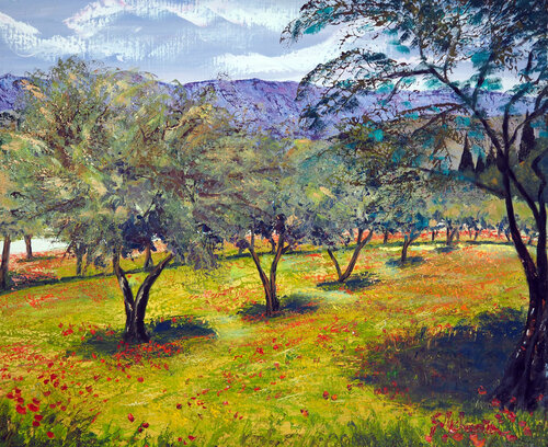 Oliviers- Huile au couteau Gyslaine Pachet Micheneau