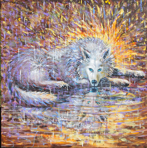 Fire and Ice van X Harkrader, Schilderij te koop op Singulart