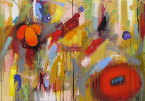 Botanical Abstract van X Harkrader, Schilderij te koop op Singulart