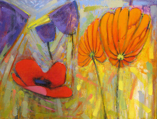 Naranja Flor van X Harkrader, Schilderij te koop op Singulart