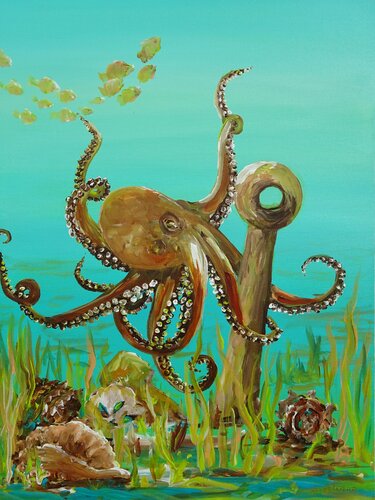 Octopus Acrylic Painting on Canvas 24