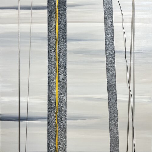 Between Steel and Asphalt van Michele Krauss, Schilderij te koop op Singulart