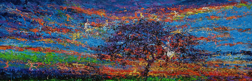 ATARDECER EN EL VALLE by Andrés Rueda, Painting for Sale on Singulart