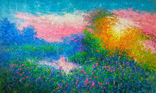 THE LANDSCAPE FADES by Andrés Rueda, Painting for Sale on Singulart