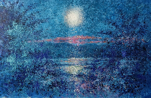 MARIPOSAS DE LUNA by Andrés Rueda, Painting for Sale on Singulart
