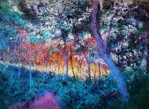 ATARDECER ENTRE PINARES ( COSTA BRAVA) von Andrés Rueda, Malerei kaufen auf Singulart