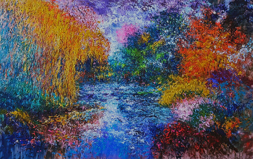 BETWEEN TWO LIGHTS di Andrés Rueda, Pittura in vendita su Singulart