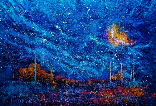 PARTY IN THE SKY OF ISTANBUL van Andrés Rueda, Schilderij te koop op Singulart