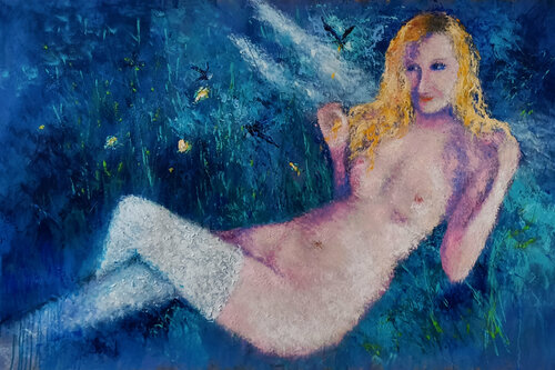 EL SUEÑO DE LA LIBELULA von Andrés Rueda, Malerei kaufen auf Singulart