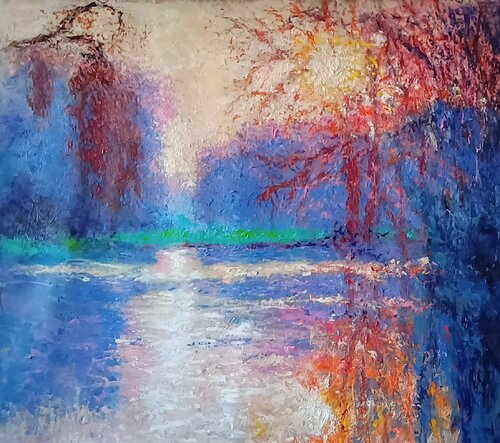 THE SUN AT SUNSET de Andrés Rueda, Pintura a la venta en Singulart