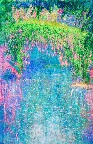 AQUATIC WALK WITH WISTERIA van Andrés Rueda, Schilderij te koop op Singulart