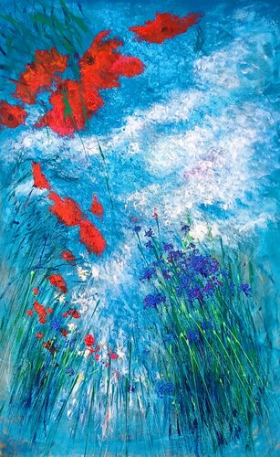 CHASING CLOUDS van Andrés Rueda, Schilderij te koop op Singulart