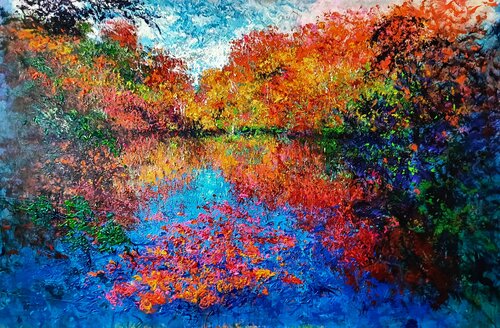 AUTUMN SENSATIONS by Andrés Rueda, Painting for Sale on Singulart