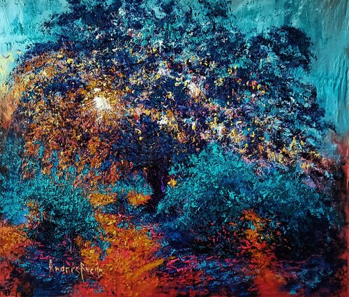 THE SHADOWS OF SUMMER-SPAIN by Andrés Rueda, Painting for Sale on Singulart