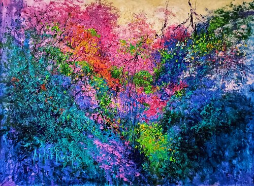 YESTERDAY'S ILLUMINATED AFTERNOON by Andrés Rueda, Painting for Sale on Singulart