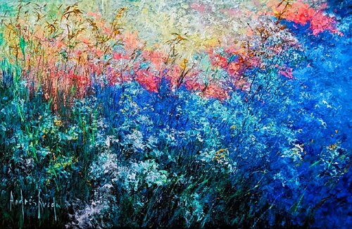 TRANQUILITY OF THE SUNSET by Andrés Rueda, Painting for Sale on Singulart