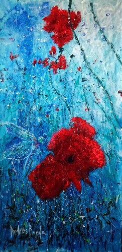 TRANSLUCENT LANDSCAPE WITH DRAGONFLY van Andrés Rueda, Schilderij te koop op Singulart