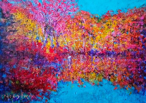 BETWEEN THE WATER AND THE SKY di Andrés Rueda, Pittura in vendita su Singulart