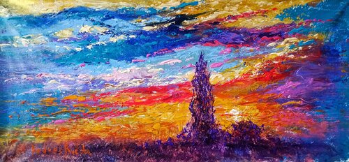 MY VALLEY van Andrés Rueda, Schilderij te koop op Singulart