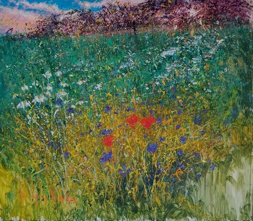 SUMMER SUNSET by Andrés Rueda, Painting for Sale on Singulart