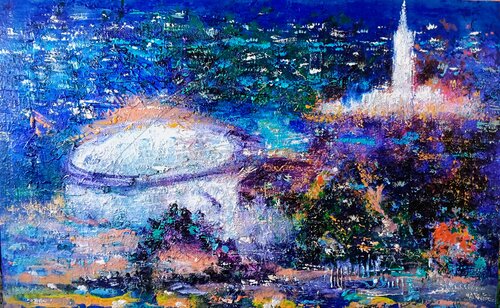 SEVILLE NIGHT GLOW by Andrés Rueda, Painting for Sale on Singulart