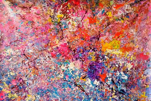 SAKURA BURST van Andrés Rueda, Schilderij te koop op Singulart